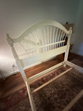 Ethan Allen Cream/Off White Double (Full) Size Bed, with Rails, Slats and Hardware