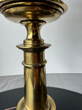 Stiffel Brass Candlestick Lamp with Reptile Leather Shade (WORKS)