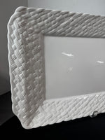 A. Santos Portugal 8052 Basket Weave Rimmed Ceramic Platter
