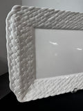 A. Santos Portugal 8052 Basket Weave Rimmed Ceramic Platter