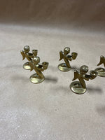 Set Of 6 Mini Brass Kneeling Angel Candle Holders // 2 Available // **** PRICED INDIVIDUALLY ****