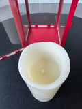 Red Metal Lantern with Flameless Candle (WORKS)