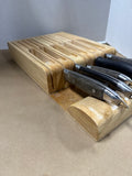 Assorted Knives With Knife Block Holder