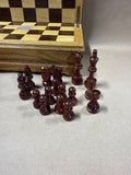 Mid Century Chess And Checker Set With Portable Case — Missing 2 Pieces