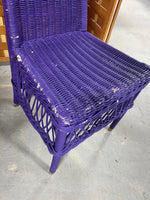 Purple Painted Wicker Chair