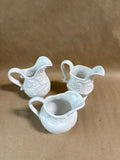 White Villa Verde Creamer Pitchers - Set Of 3