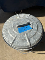 Galvanized Trash Can w/Handle and Lid