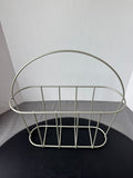 Industrial Style Coated Metal Wire Basket or Magazine Rack