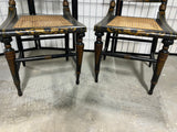 Hitchcock Style Pair of Chairs with Cane Seats