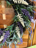 Faux Eucalyptus & Lavender 24"D Wreath
