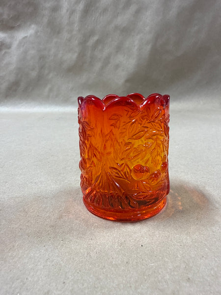(D) Amberina Cherry Toothpick/Match Holder