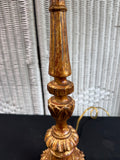 Pair of Berman Distressed Baroque Style Buffet Lamps (WORKS)