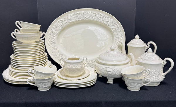 40-Piece Wedgwood England Patrician Embossed China Set