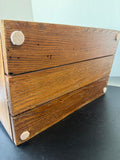 Heavyweight Vintage Wooden Crate with Handles