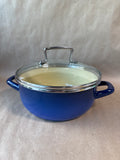 Blue Le Creuset Sauce Pot With Lid