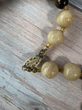 Shades of Brown Vintage Beaded Necklace