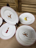 (B) Rainbow Mountain Christmas Reindeer Plates — 7