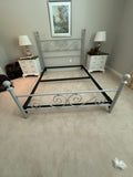 Queen Bed with Metal Frame and Hardware
