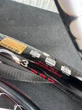 Pair of Prince Q3 Red Triple Threat Oversized Tennis Racquets with Cases