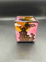 Halloween Stained Glass Design Candle Votive