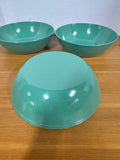 3 Turquoise Green Melamine Pasta Bowls