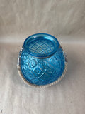Blue Glass Handing Vase