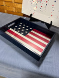 Pair of Americana/Flag themed Trays