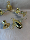 Pair Of Brass Candle Wall Sconces
