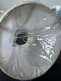 Lot of 6 Sealed White Fabric Bell Lamp Shades
