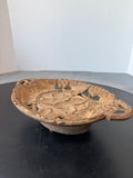 Black Forest Vintage Carved Wooden Wind Up Musical Fruit Bowl (WORKS)