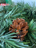 Sealed 9FT Faux Fir Garland with Pinecones