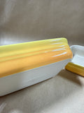 Pair Of Le Creuset Rectangle Yellow Ombré Baking Dishes