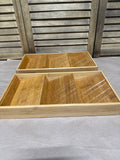 Pair Of Bamboo Drawer Spice Organizers