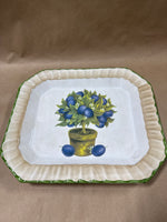 Ceramic Due Torri Grape Tree Platter READ DESCRIPTION