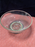 Large Glass Bowl with Silver Plated Pedistal