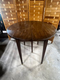 Antique Drop Leaf Table with Brass Accents on Table Legs