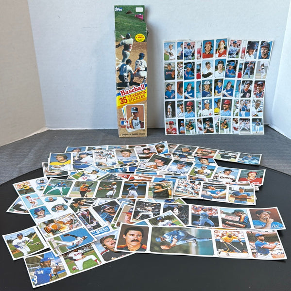 (K) 1984 Topps MLB Baseball Yearbook Stickers 33 of 35 Sheets in Box