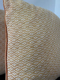 Pair of Elements by Erin Gates Boho Gold & Orange Reversible Feather Throw Pillows