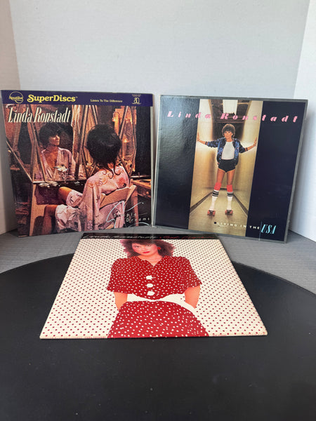 (I) Trio of Linda Ronstadt Vintage LP Vinyl