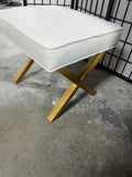 Off White/Ecru Ottoman/Footstool, by Fujian Kingwell Furniture Co. Ltd.