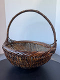 Primitive Style Dark Woven Basket