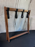 Brown Wooden Folding Luggage Rack (3 AVAILABLE—PRICED INDIVIDUALLY AT $25 EACH) (A)