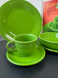 (E) Homer Laughlin Fiestaware 5-Piece Shamrock Place Setting in Box
