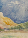 Colorful Valley Watercolor by Local Artist, Ginger Olensen; Signed