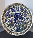 Turkish Hand Painted Boho Large Ceramic Platter or Tray