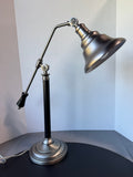 Industrial Style Black & Brushed Metal Adjustable Table Lamp (WORKS)
