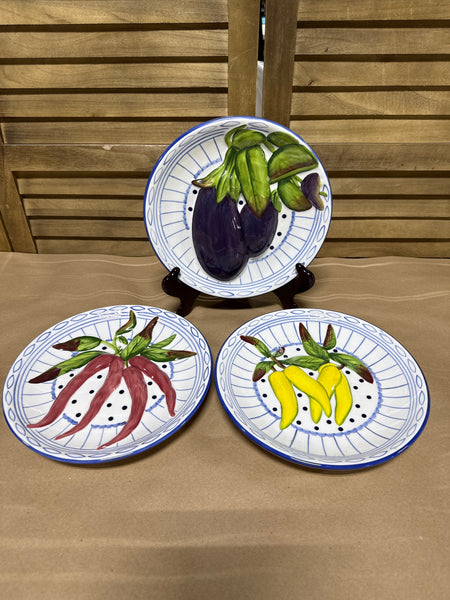 Jay Willfred Spring Veggie 3D Lot Of 3Plates Andrea Sadek