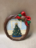 Ceramic Vintage Christmas Tree Plaque