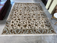 BB-Cream/Teal Blue Unbranded Rug, ~8'x9'