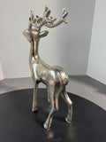 (B) Heavyweight Silver Metal Pier 1 Style Standing Reindeer (2 AVAILABLE—PRICED INDIVIDUALLY AT $18 EACH)